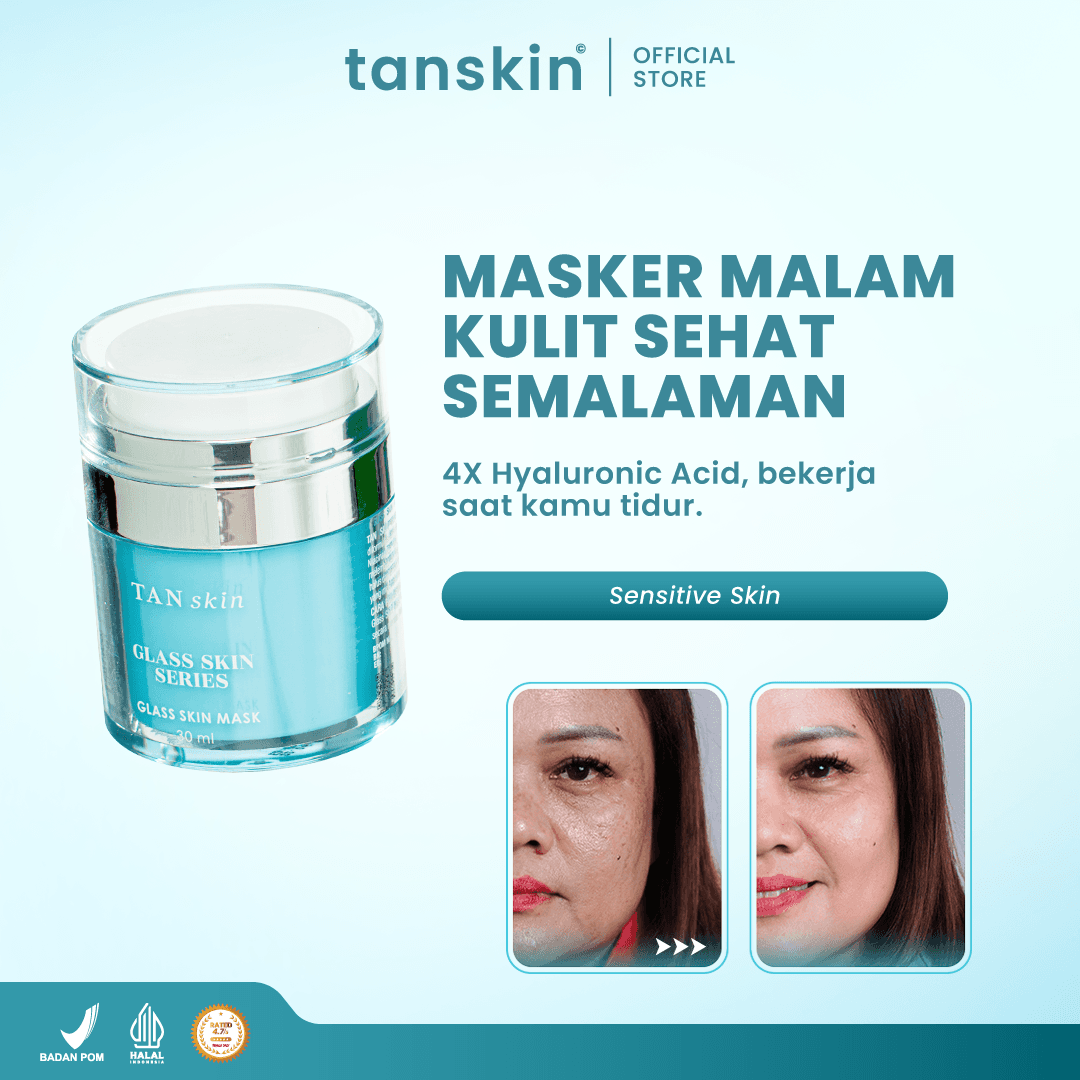 Tanskin Sensitive Skin Facial Mask Masker Wajah Sleeping Gel 30ml Malam Acne Jerawat Kulit Sensitif