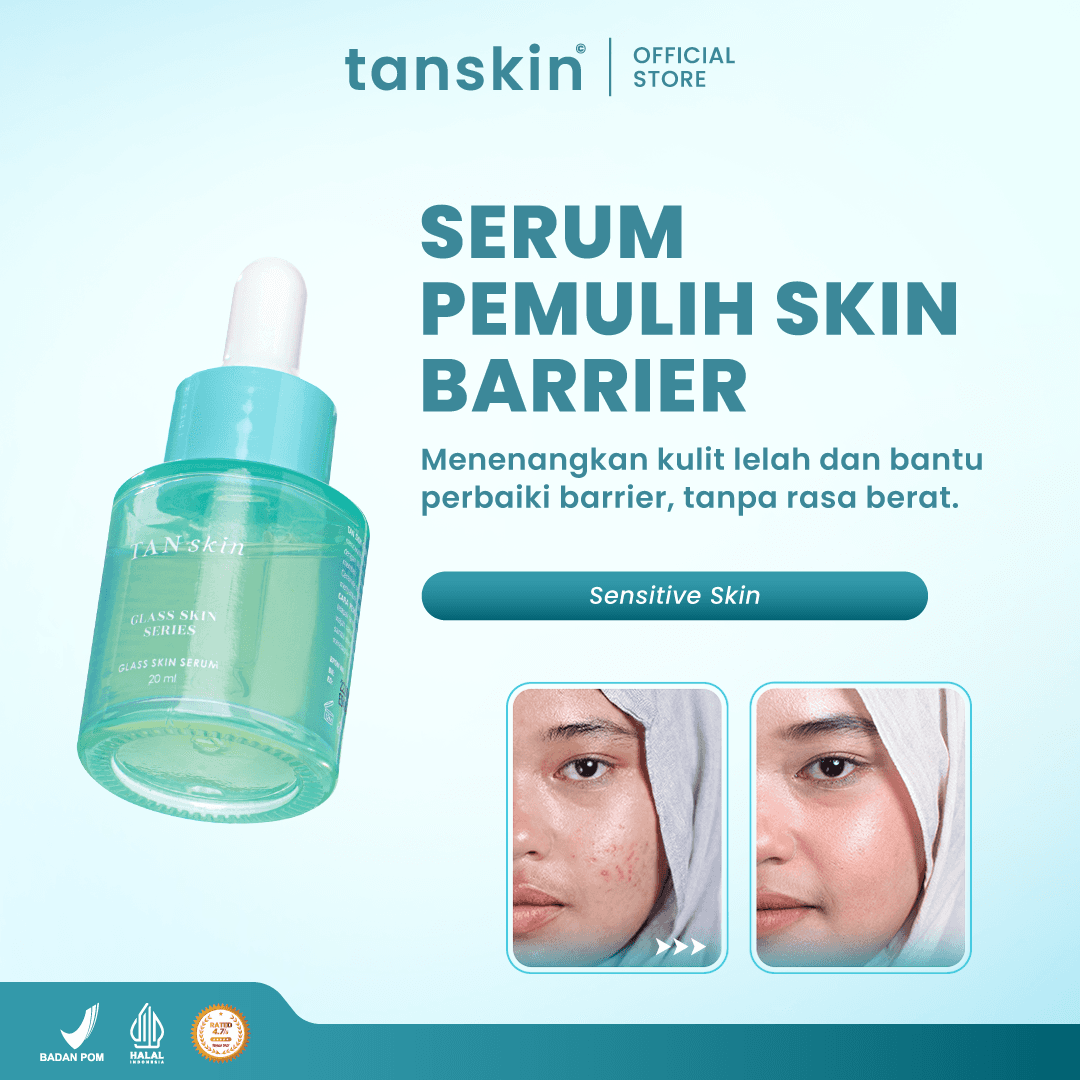 Tanskin Sensitive Skin Serum Wajah 20ml Centella Niacinamide Acne Jerawat Glowing Skin Barrier Kulit Sensitif